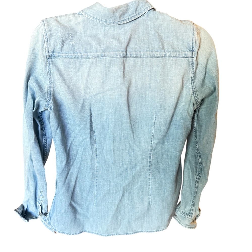 AG Adriano Goldschmied Light Blue Denim Shirt - Picture 3 of 10
